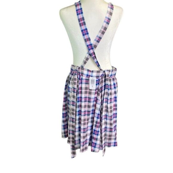 Torrid Skirtall Skirt Overall Pockets Pink Plaid Alt Flannel NWT Size 00 Large - Picture 3 of 8
